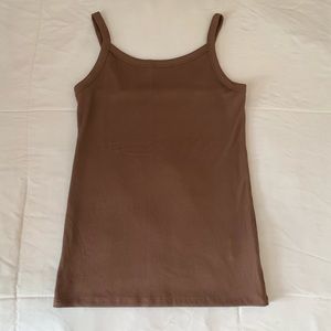 Chocolate brown rib cami